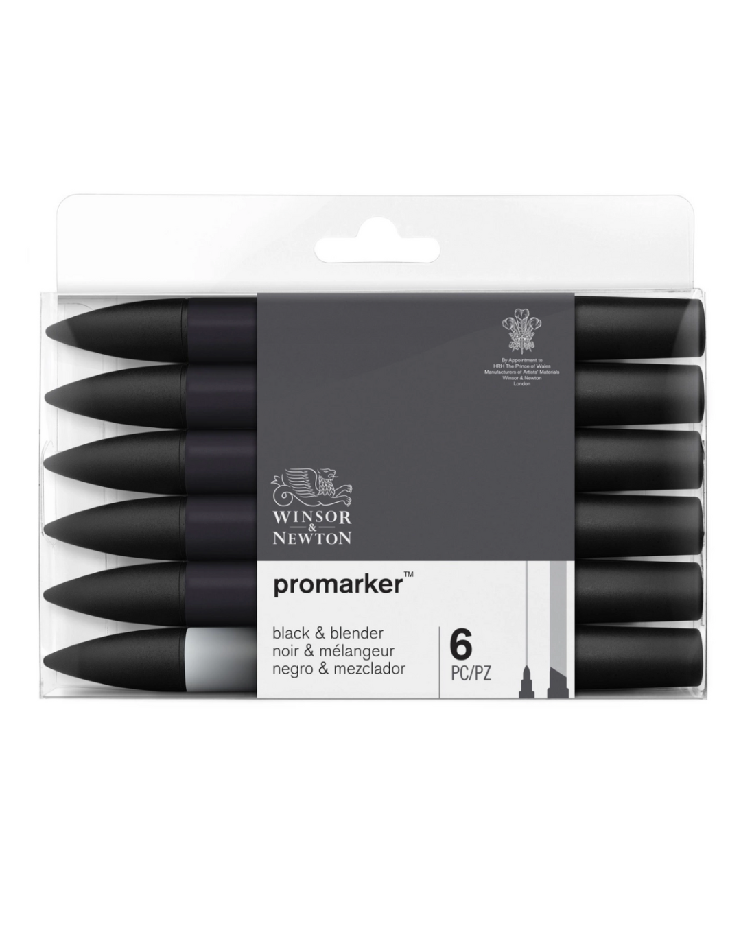 ProMarker sæt 6 stk - Black & Blender