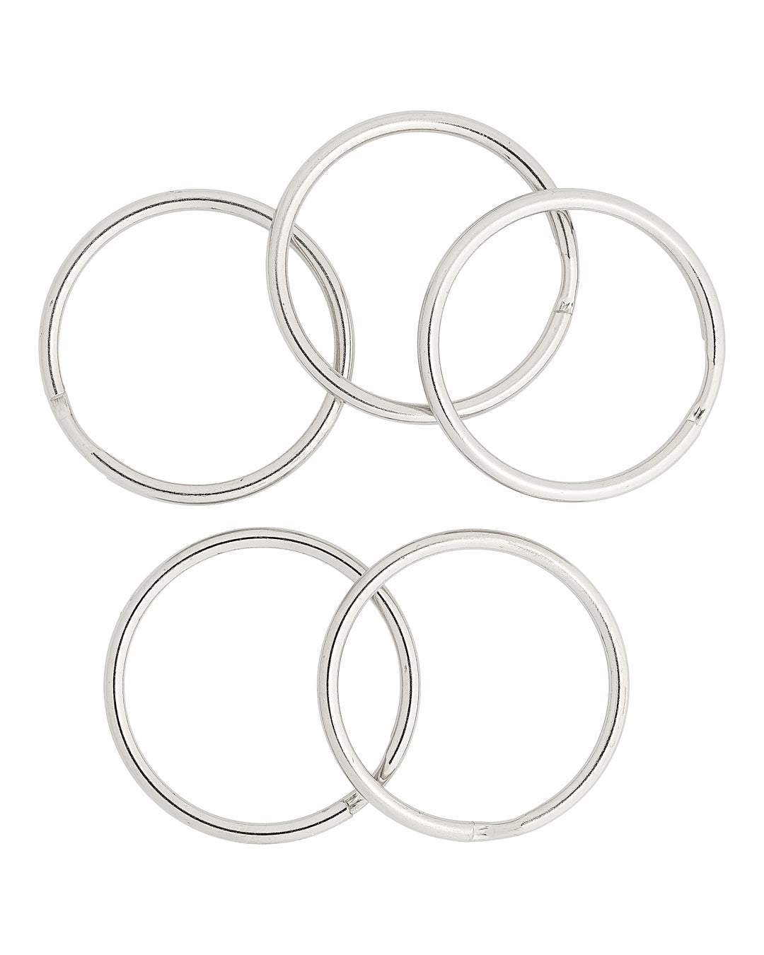 5 stk. nøgleringe - Sølv
