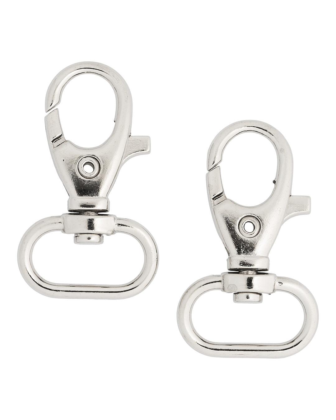 2 stk. karabin - Sølv 15 mm.