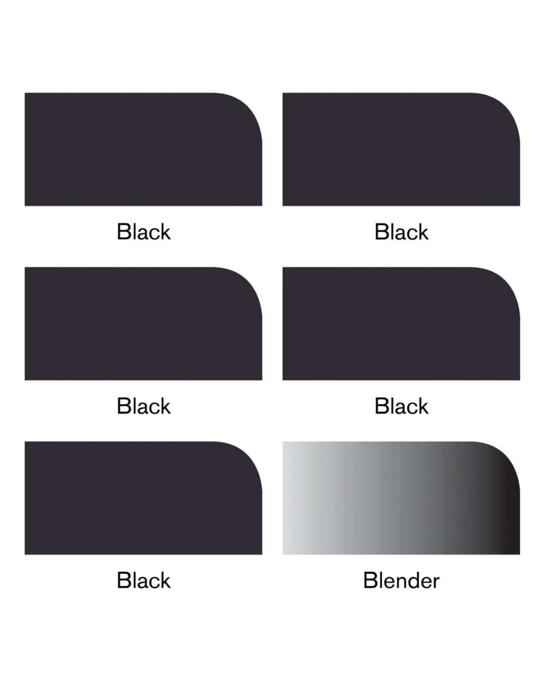 ProMarker sæt 6 stk - Black & Blender